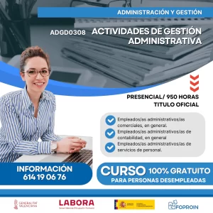 ADGD0308 Actividades de gestión administrativa | 950 HORAS