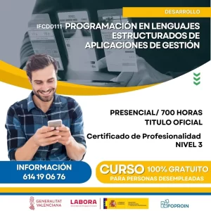 IFCD0111 Programación en Lenguajes Estructurados de Aplicaciones de Gestión | 700 HORAS